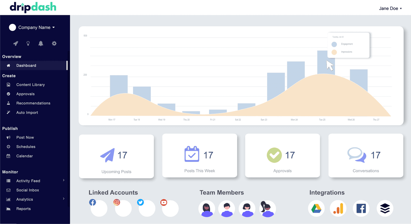 dripdash dashboard screenshot